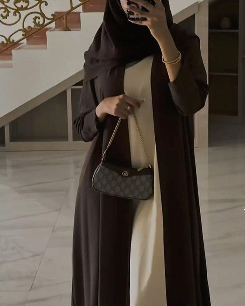 Cocoa Open Abaya