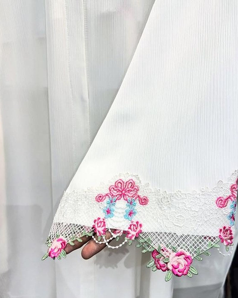 Ivory Blossom Abaya