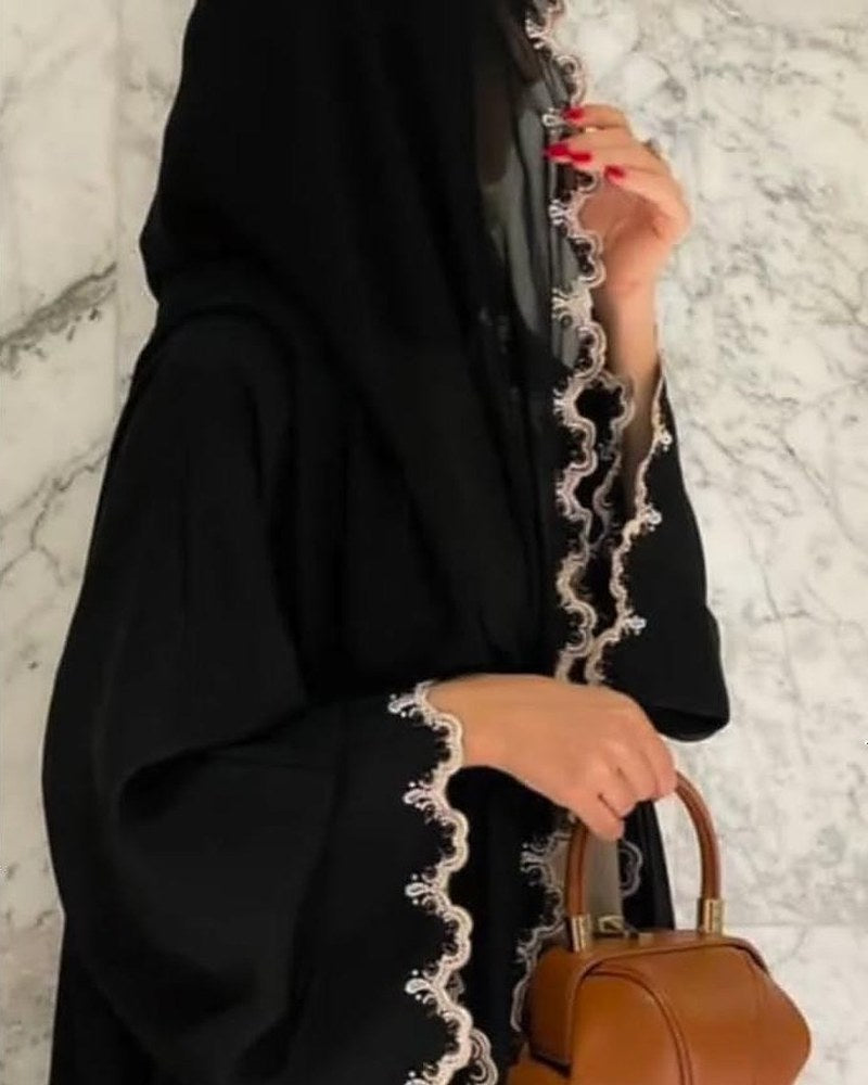 Scallop Sleeve Abaya